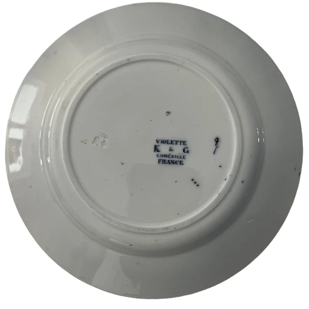 Flow Blue Violette K&G Luneville France Plates (set of 4)